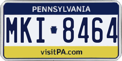 PA license plate MKI8464