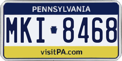 PA license plate MKI8468