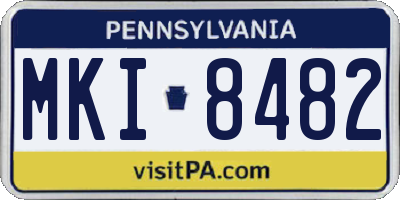 PA license plate MKI8482