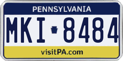 PA license plate MKI8484