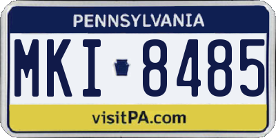 PA license plate MKI8485