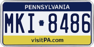 PA license plate MKI8486