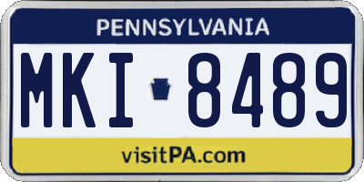 PA license plate MKI8489