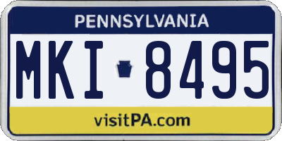 PA license plate MKI8495