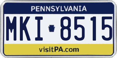 PA license plate MKI8515