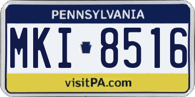 PA license plate MKI8516