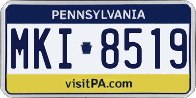 PA license plate MKI8519