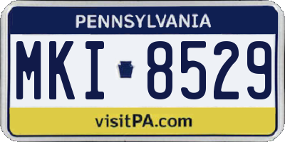 PA license plate MKI8529