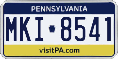 PA license plate MKI8541