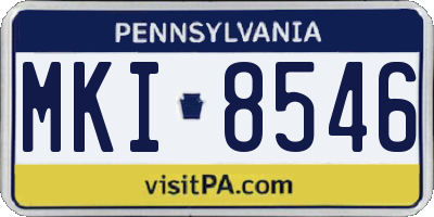 PA license plate MKI8546