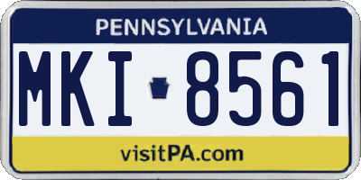 PA license plate MKI8561