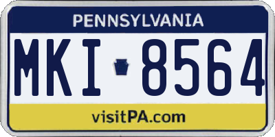 PA license plate MKI8564