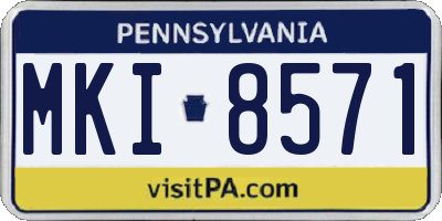 PA license plate MKI8571