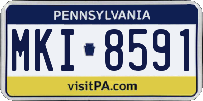 PA license plate MKI8591