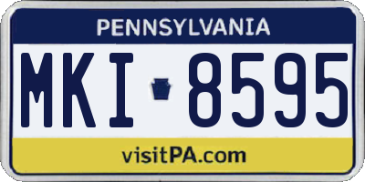 PA license plate MKI8595