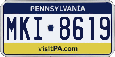 PA license plate MKI8619