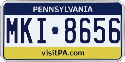 PA license plate MKI8656