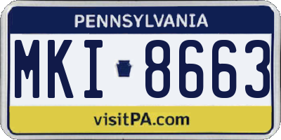 PA license plate MKI8663