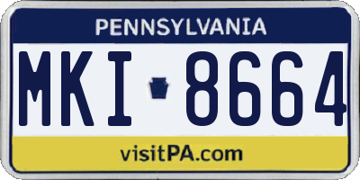 PA license plate MKI8664