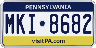 PA license plate MKI8682