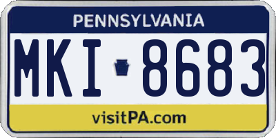 PA license plate MKI8683