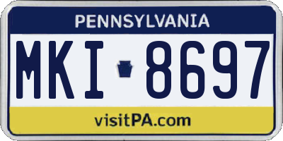 PA license plate MKI8697