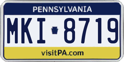 PA license plate MKI8719