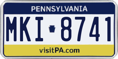 PA license plate MKI8741