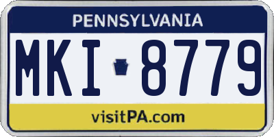 PA license plate MKI8779
