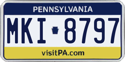 PA license plate MKI8797
