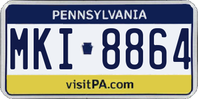 PA license plate MKI8864