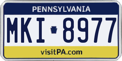 PA license plate MKI8977