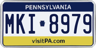 PA license plate MKI8979
