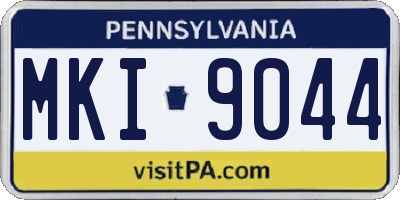 PA license plate MKI9044