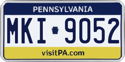 PA license plate MKI9052
