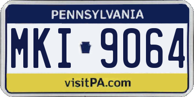 PA license plate MKI9064