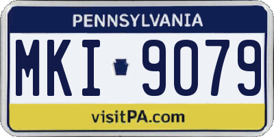 PA license plate MKI9079