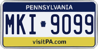PA license plate MKI9099