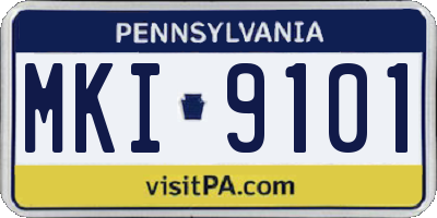 PA license plate MKI9101