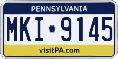 PA license plate MKI9145