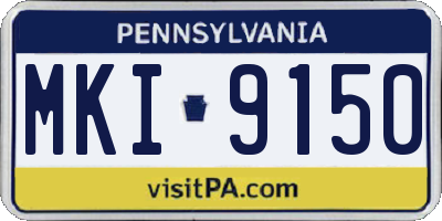 PA license plate MKI9150