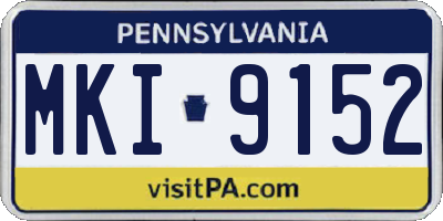 PA license plate MKI9152