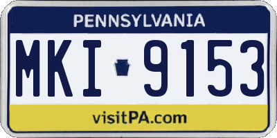 PA license plate MKI9153