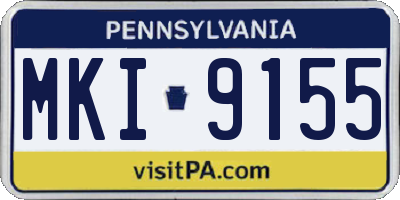 PA license plate MKI9155