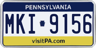 PA license plate MKI9156