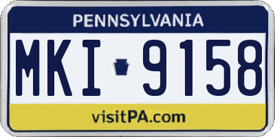 PA license plate MKI9158