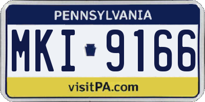 PA license plate MKI9166