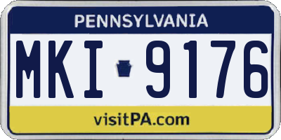 PA license plate MKI9176