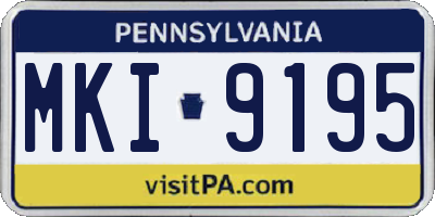 PA license plate MKI9195