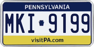 PA license plate MKI9199